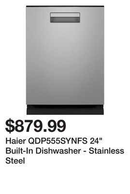 Kmart Haier qdp555synfs 24" built-in dishwasher - stainless steel offer