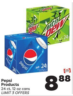 Weis Markets Pepsi products offer