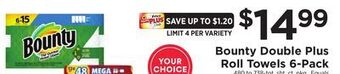 ShopRite Double plus roll towels 6-pack offer
