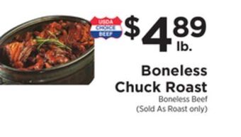 ShopRite Boneless chuck roast offer