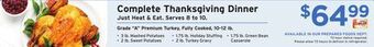 ShopRite Complete thanksgiving dinner offer