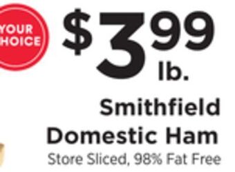 ShopRite Domestic ham offer