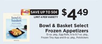ShopRite Select frozen appetizers offer