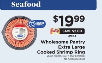 ShopRite Extra large cooked shrimp ring offer