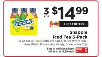 ShopRite Iced tea 6-pack offer