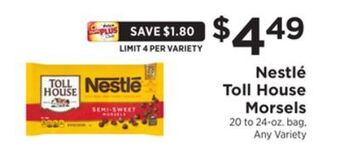 ShopRite Toll house morsels offer