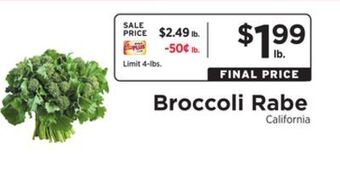 ShopRite Broccoli rabe offer