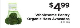 ShopRite Organic hass avocados offer