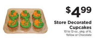 ShopRite Store decorated cupcakes offer