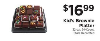 ShopRite Kid's brownie platter offer
