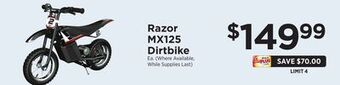 ShopRite Mx125 dirtbike offer
