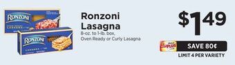 ShopRite Lasagna offer