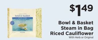 ShopRite Steam in bag riced cauliflower offer