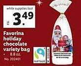 Lidl Favorina holiday chocolate variety bag offer