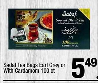 Super King Markets Sadaf tea bags earl grey or with cardamom offer