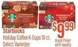 Chief Supermarket Starbucks Holiday Coffee K-Cups 10 ct. offer