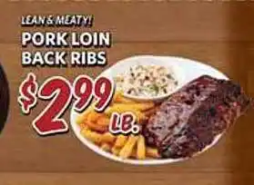 Breaux Mart Pork loiin back ribs offer