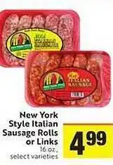 Lucky Supermarkets New york style italian sausage rolls or links offer