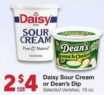 Market Street Daisy sour cream or dean's dip offer