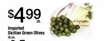 Jons International Imported sicilian green olives offer