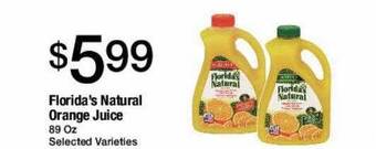 Jons International Florida's natural orange juice offer