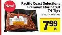Lucky Supermarkets Pacific coast selections premium marinated tri-tips offer