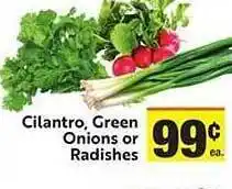 Lucky Supermarkets Cilantro, green onions or radishes offer
