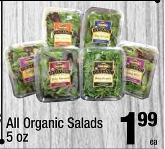 Super King Markets All organic salads offer