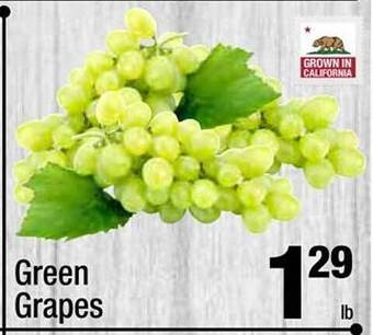 Super King Markets Green grapes offer