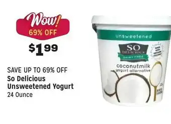 Grocery Outlet So delicious unsweetened yogurt offer