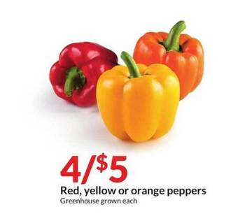 Hy-Vee Red, yellow or orange peppers offer