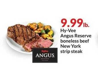 Hy-Vee Hy-vee angus reserve boneless beef new york strip steak offer