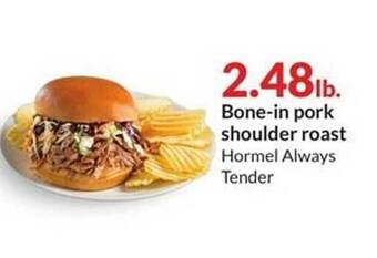 Hy-Vee Bone-in pork shoulder roast offer