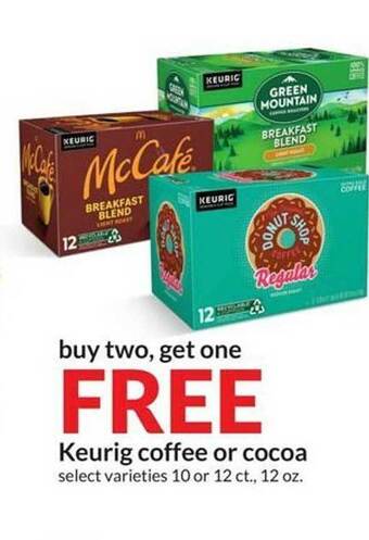 Hy-Vee Keurig coffee or cocoa offer