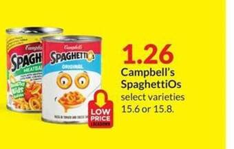 Hy-Vee Campbell's spaghettios offer