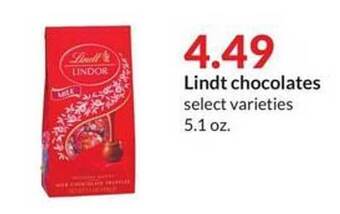 Hy-Vee Lindt chocolates offer