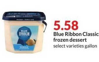 Hy-Vee Blue ribbon classic frozen dessert offer