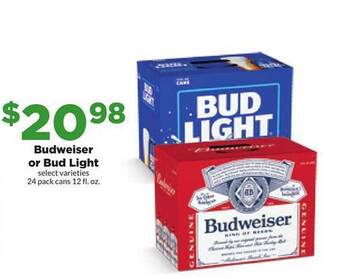Hy-Vee Budweiser or bud light offer