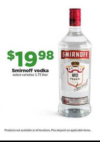 Hy-Vee Smirnoff vodka offer