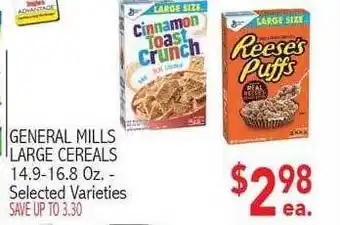 Ingles Markets General mills large cereals offer