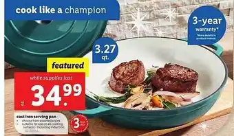 Lidl Cast iron serving pan offer