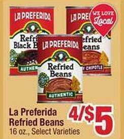 Jewel-Osco La preferida refried beans offer