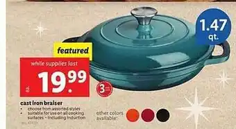 Lidl Cast iron braiser offer