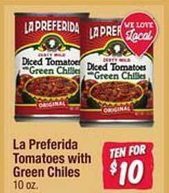 Jewel-Osco La preferida tomatoes with green chiles offer