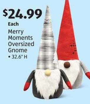 Aldi Merry moments oversized gnome offer