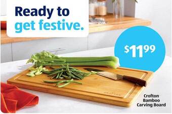 Aldi Crofton bamboo carving board offer