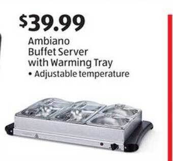 Aldi Ambiano buffet server with warming tray offer