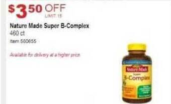 Costco Nature made super b-complex offer