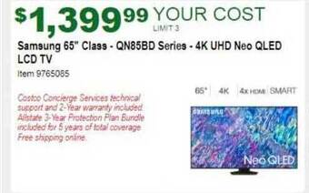 Costco Samsung 65 offer