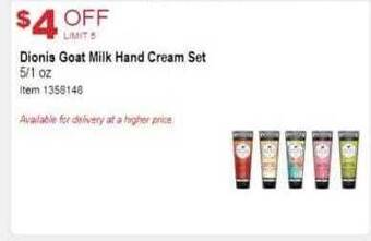 Costco Dionis goat milk hand cream set offer